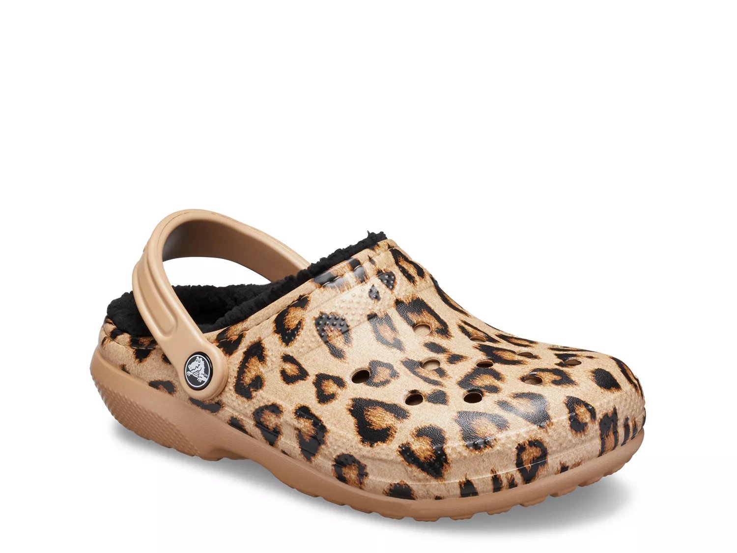 leopard fuzzy crocs