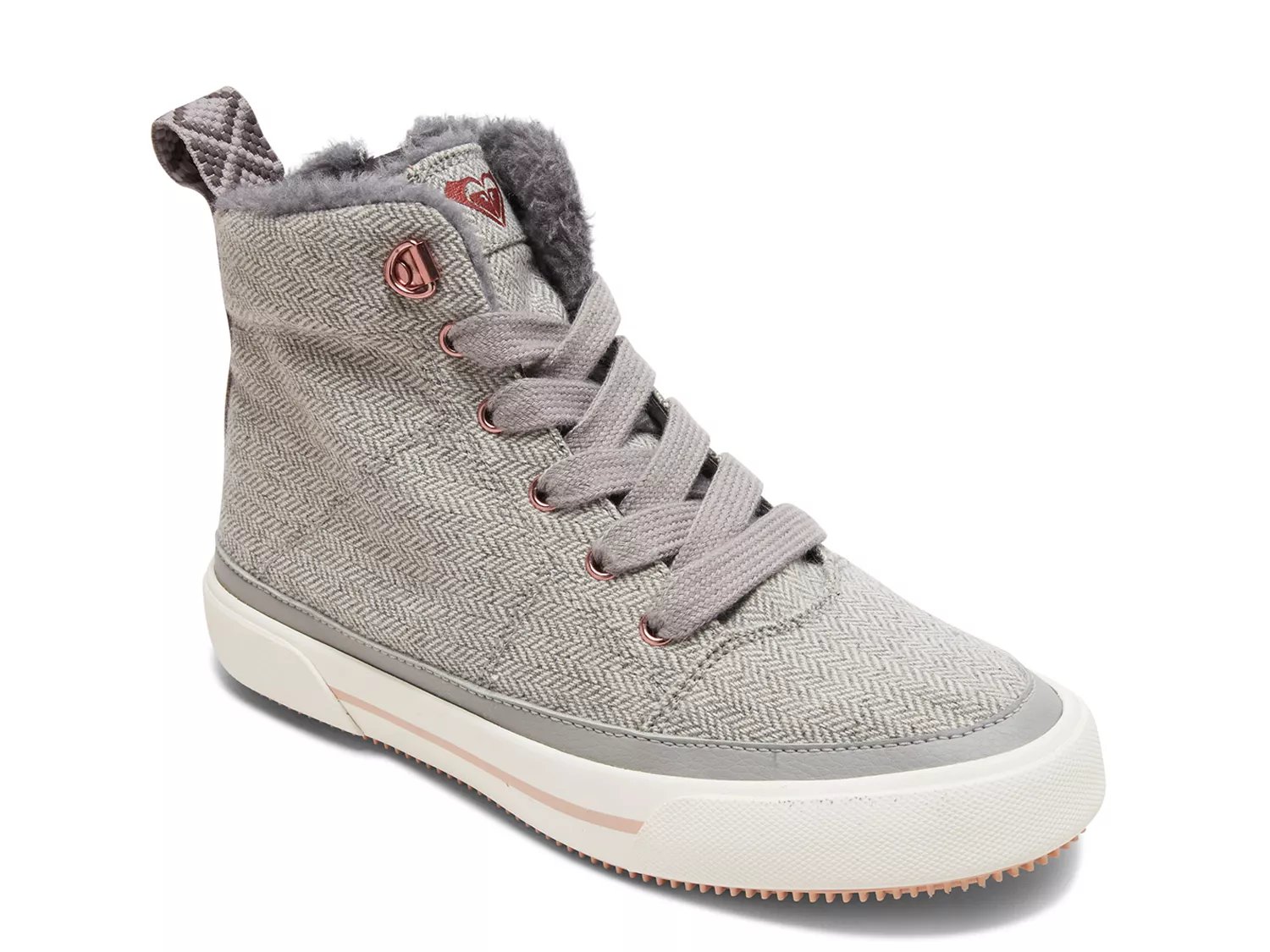 roxy women's ivan fur high top sneaker boot