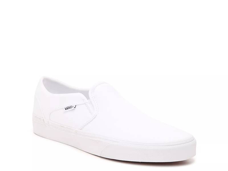 Vans white womens outlet slip ons