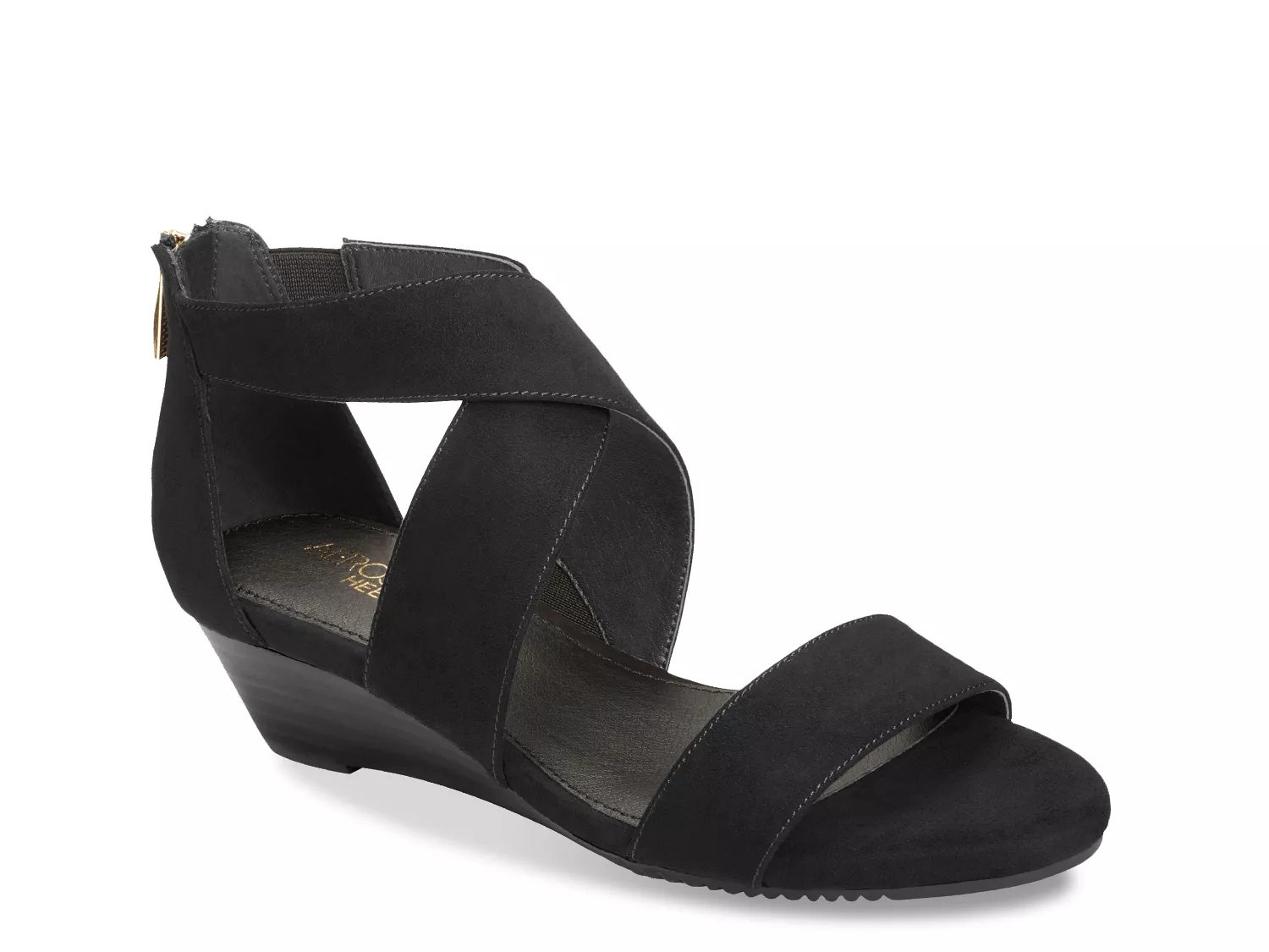 dsw black wedge shoes