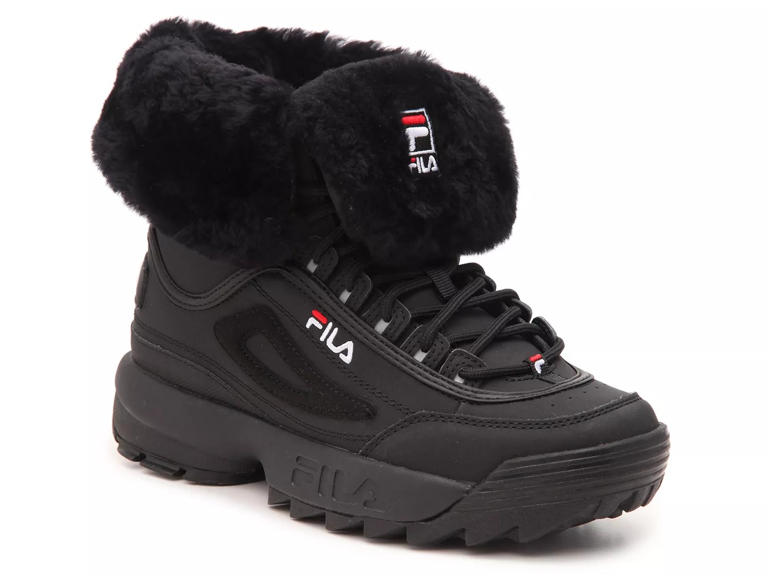 men's fila disruptor shearling boots