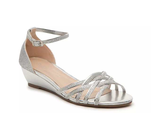 Dsw silver wedge sandals cheap