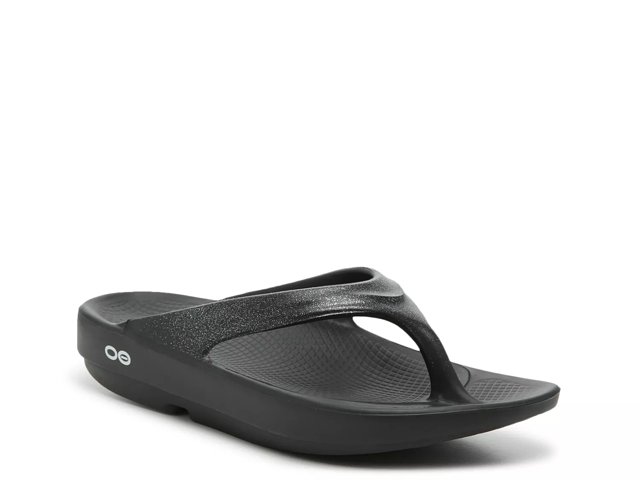 靴 WOMEN'S OOLALA - BLACK 24.0 Women's Oofos Oolala Flip Flops | Marathon Sports