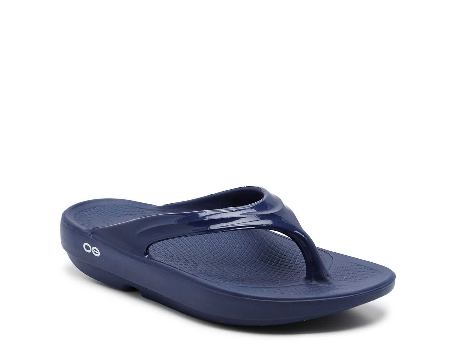 Oofos Womens OOmega OOlala Luxe Flip Flop- Black Shiny | lupon.gov.ph