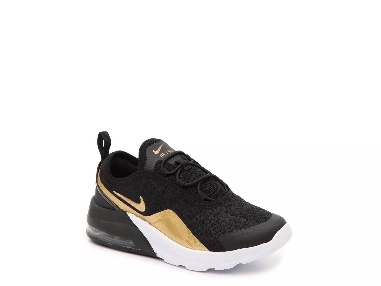 nike air max motion 2 black white and gold