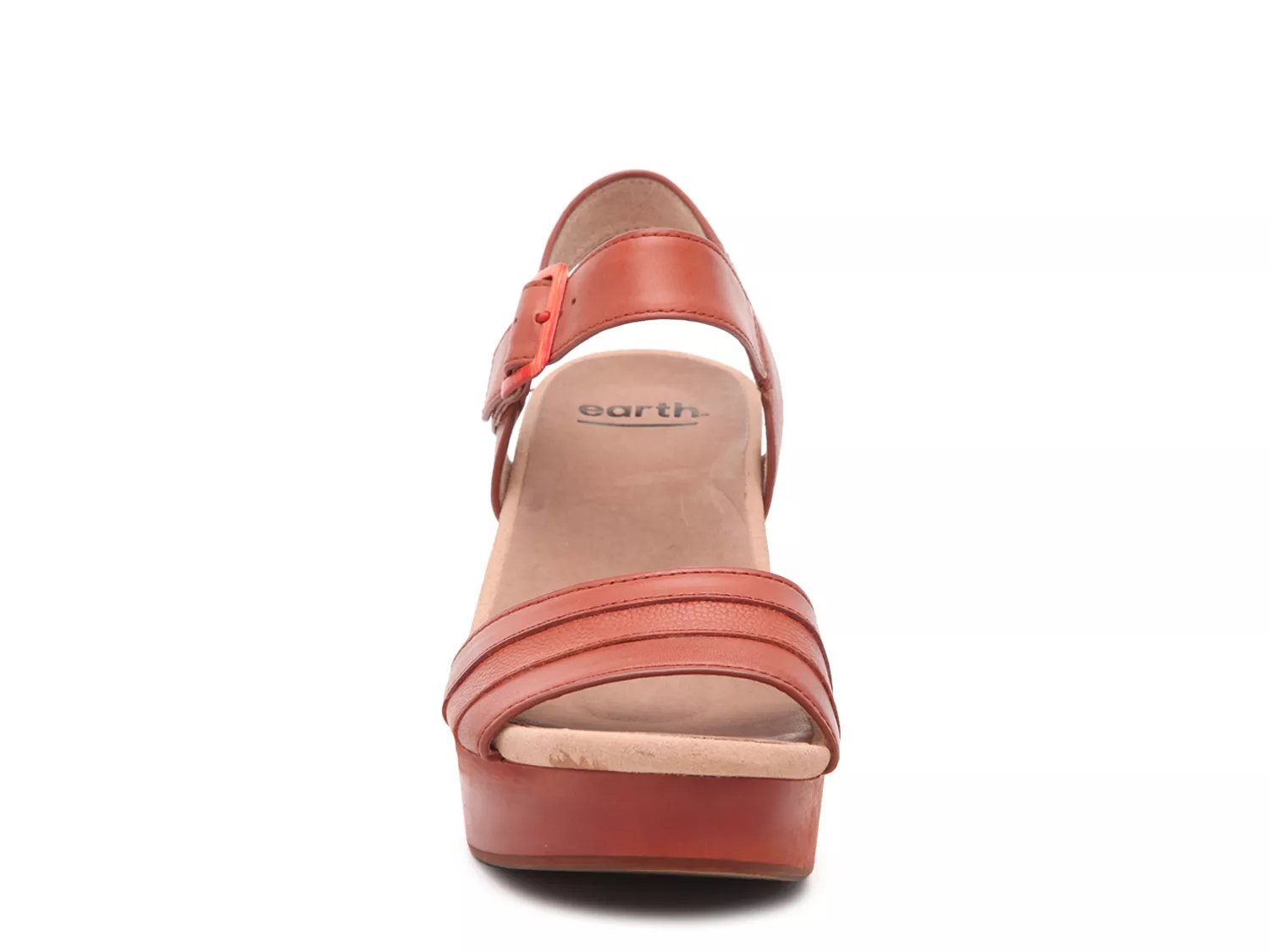 earth chestnut platform sandal