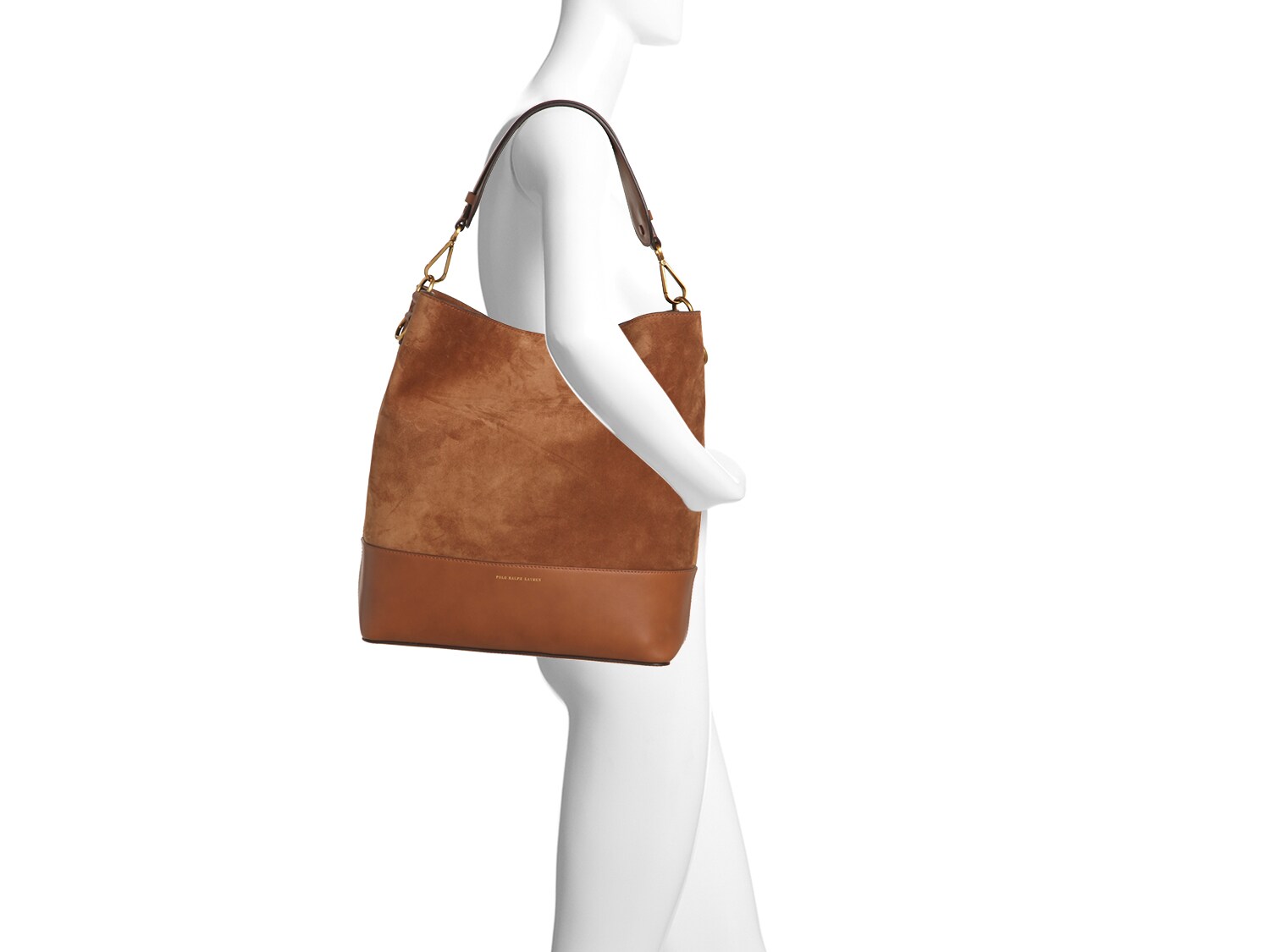 ralph lauren nubuck leather hobo bag