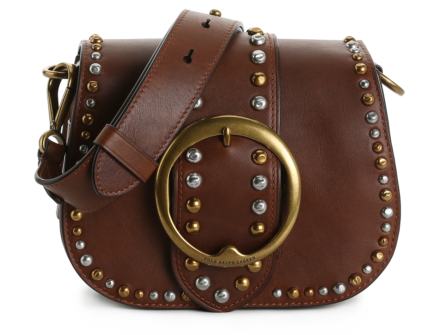 Polo Ralph Lauren Studded Lennox Leather Crossbody Bag - Free Shipping | DSW
