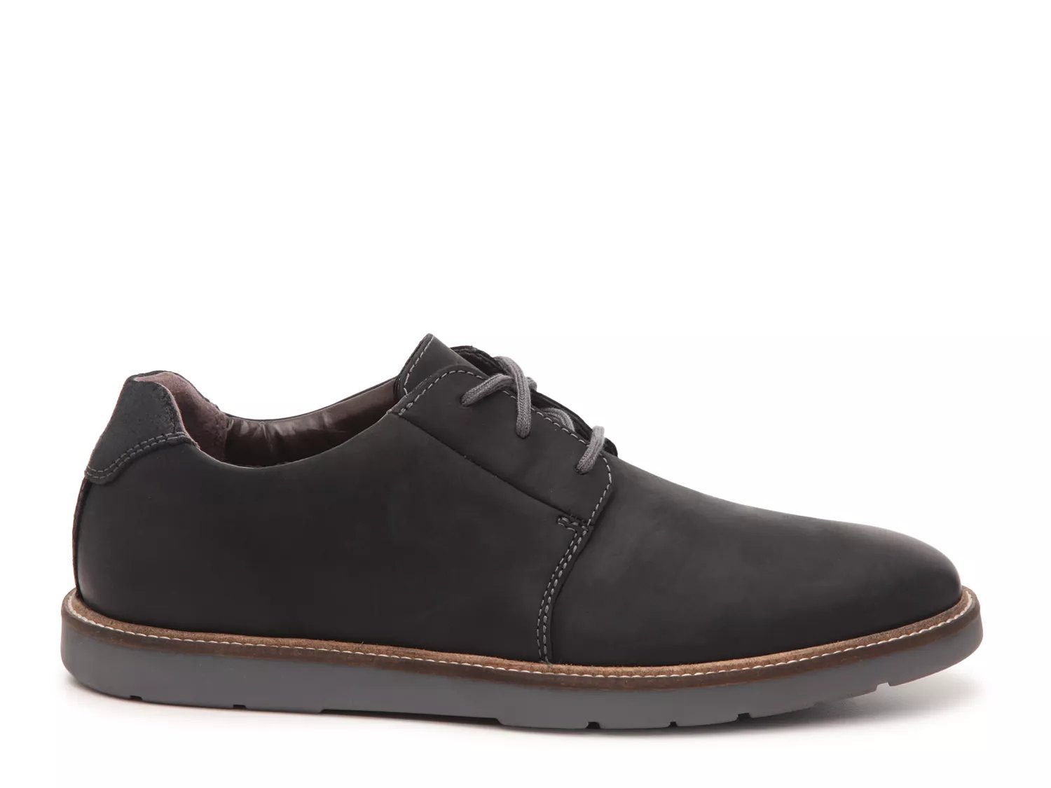 clarks men's grandin plain oxford black