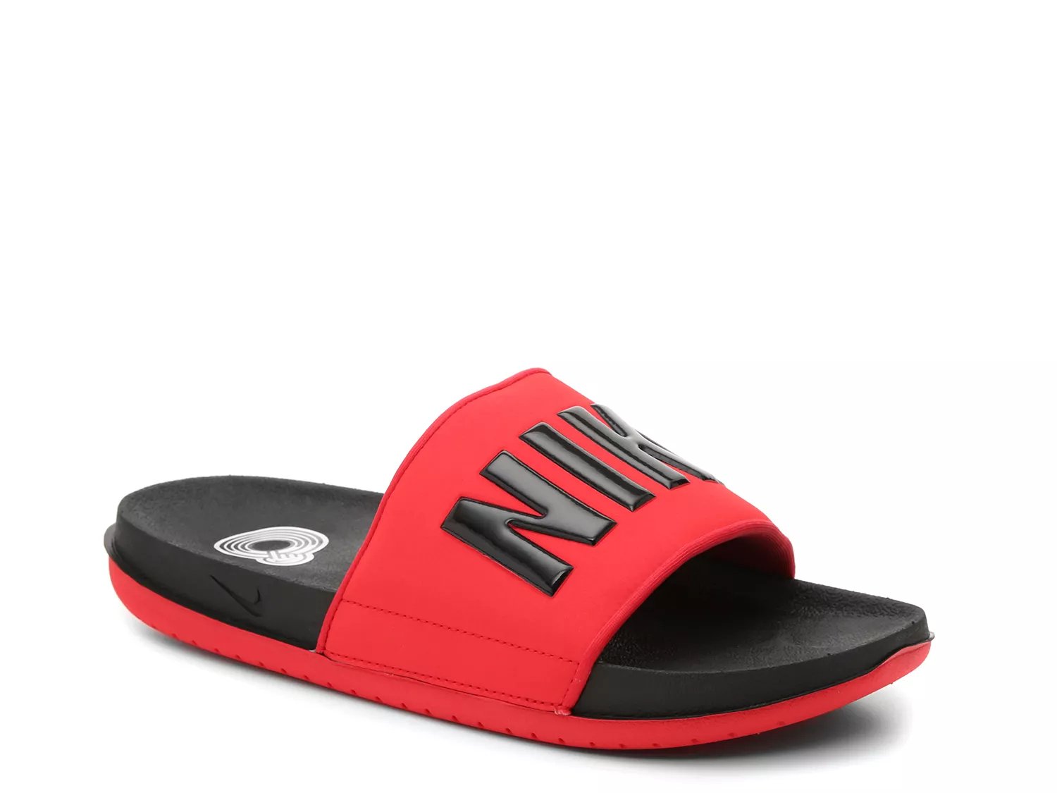 all red nike sandals