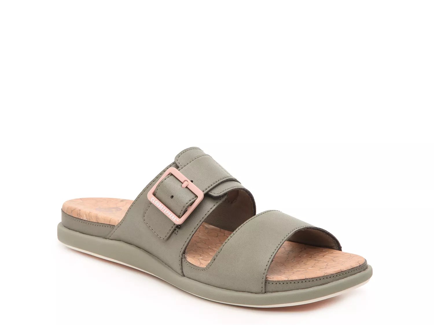 clarks women's cloudsteppers step june tide slide sandals