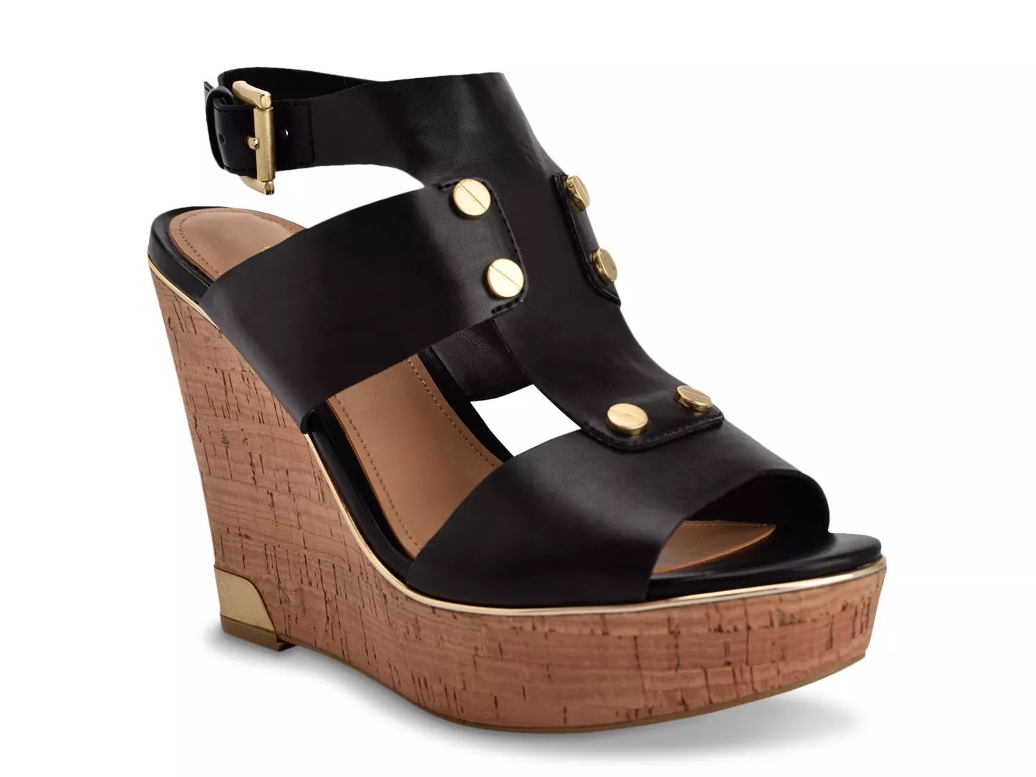 dsw navy wedge sandals