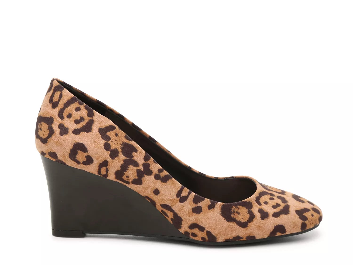 dsw leopard wedges
