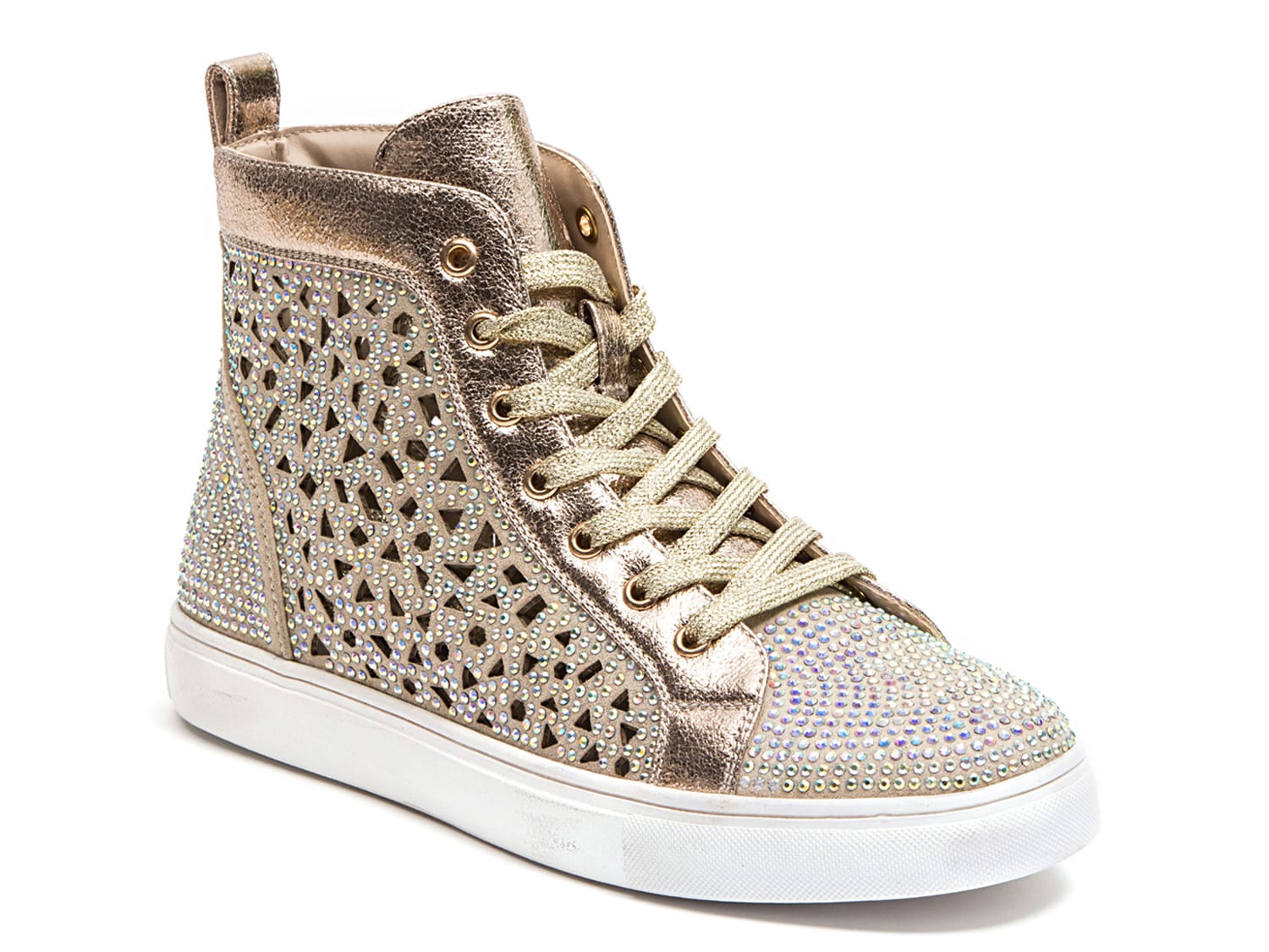 dsw gold sneakers