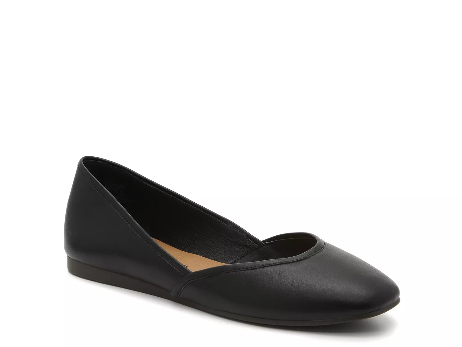 dsw black flats womens