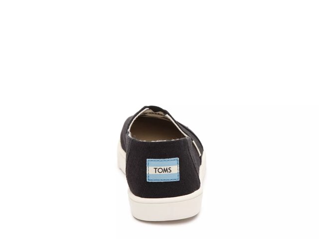 Toms black coated canvas top