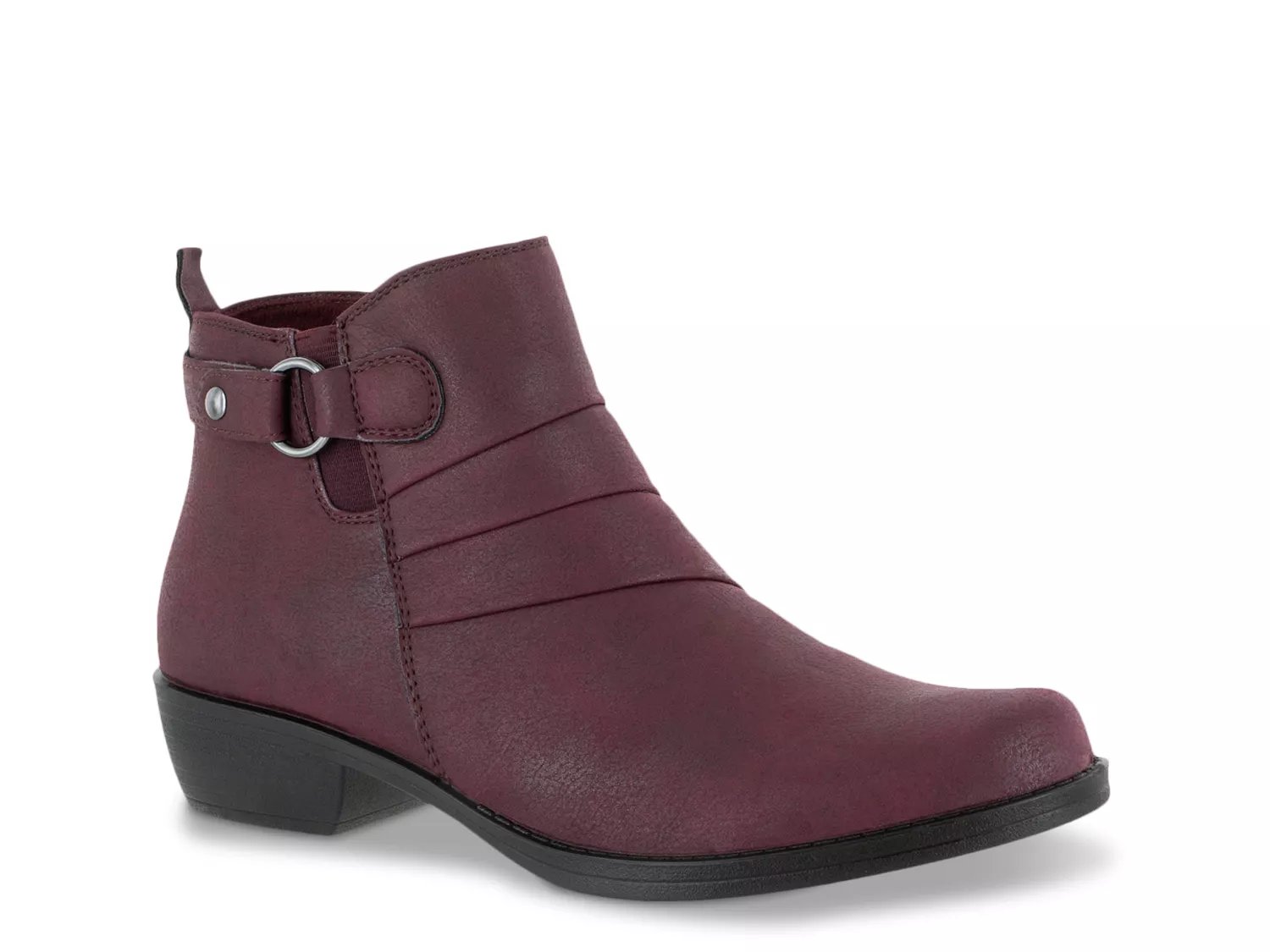 red wide width booties