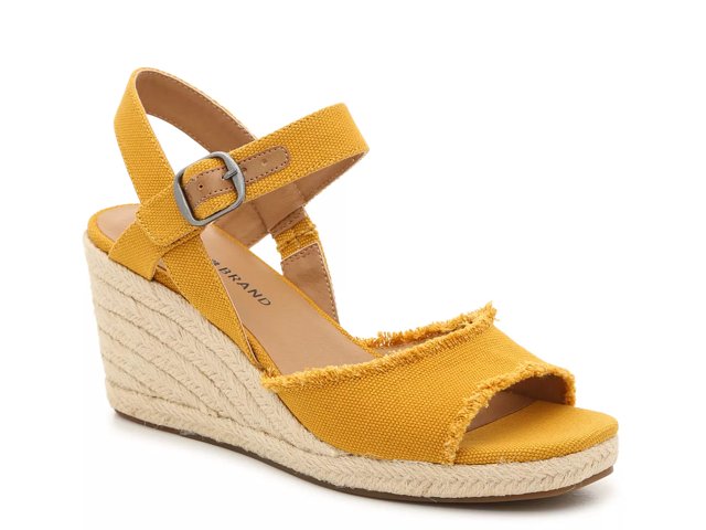 Yellow wedges dsw best sale
