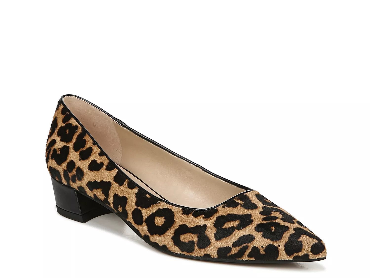 leopard block heel shoes