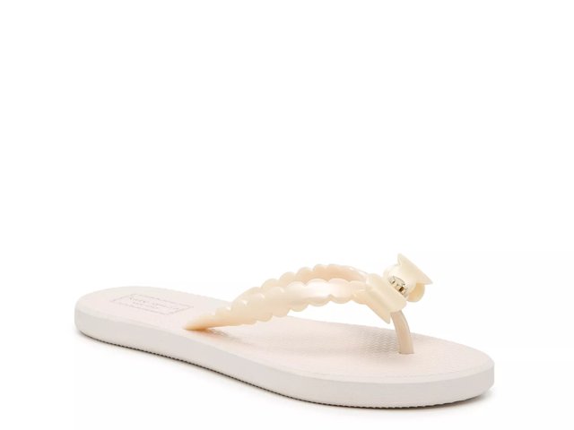 Kate spade white flip flops hotsell