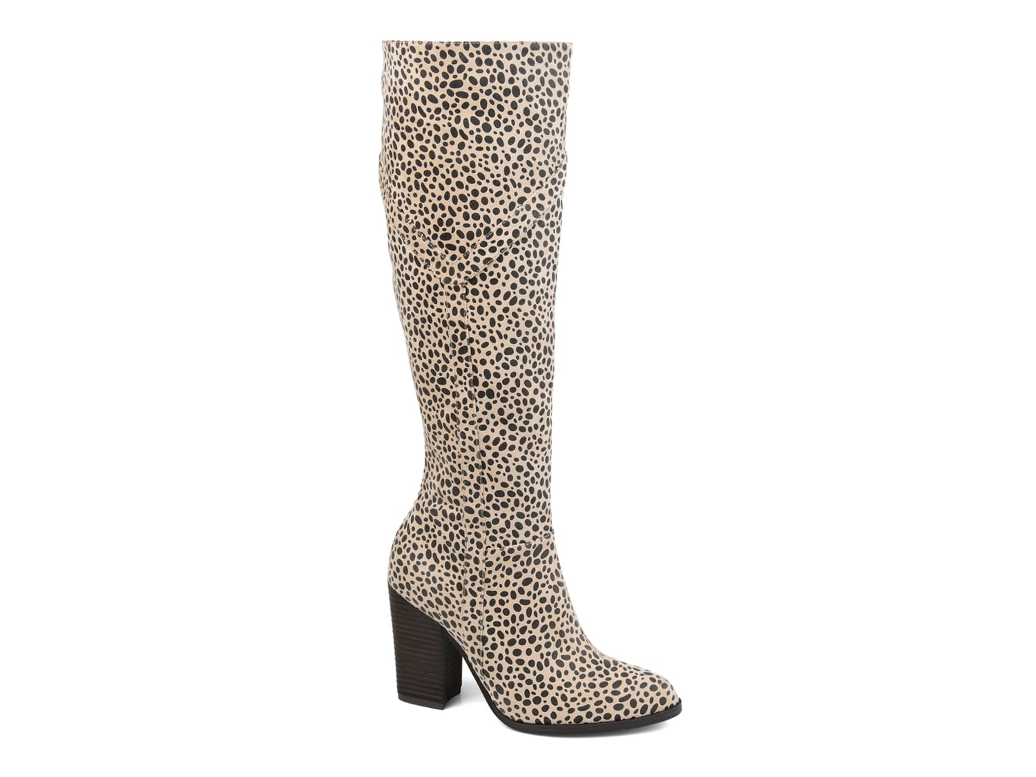black and leopard print boots