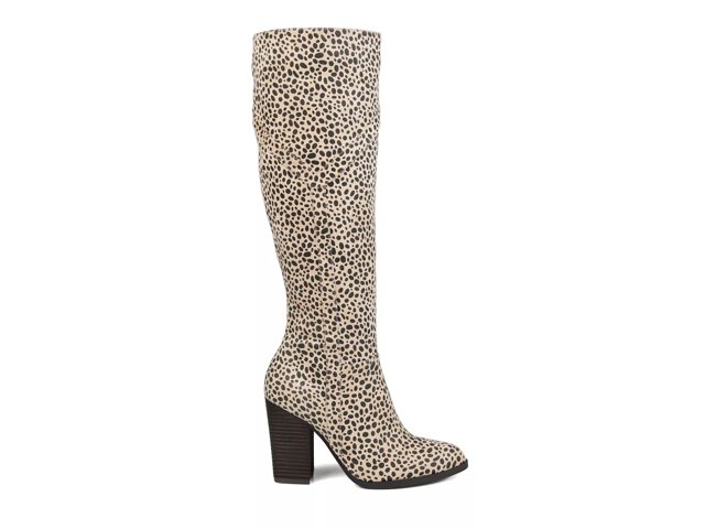 Wide calf deals leopard print boots