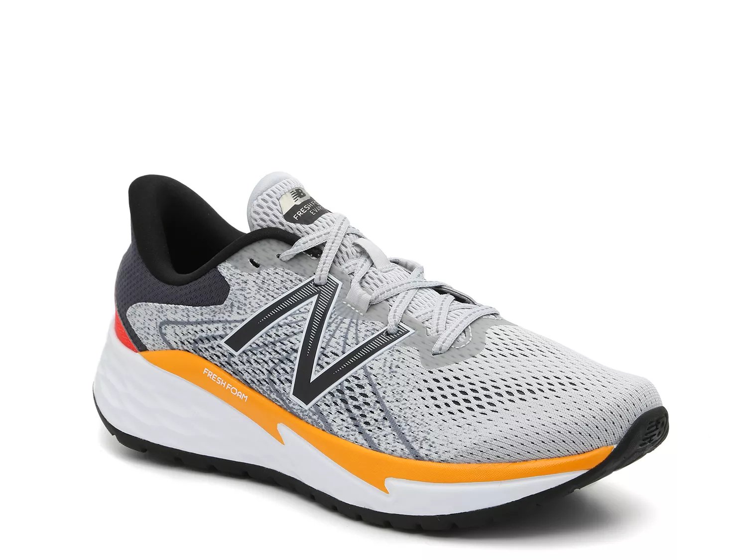 new balance men's fresh foam evare shoes grey with red