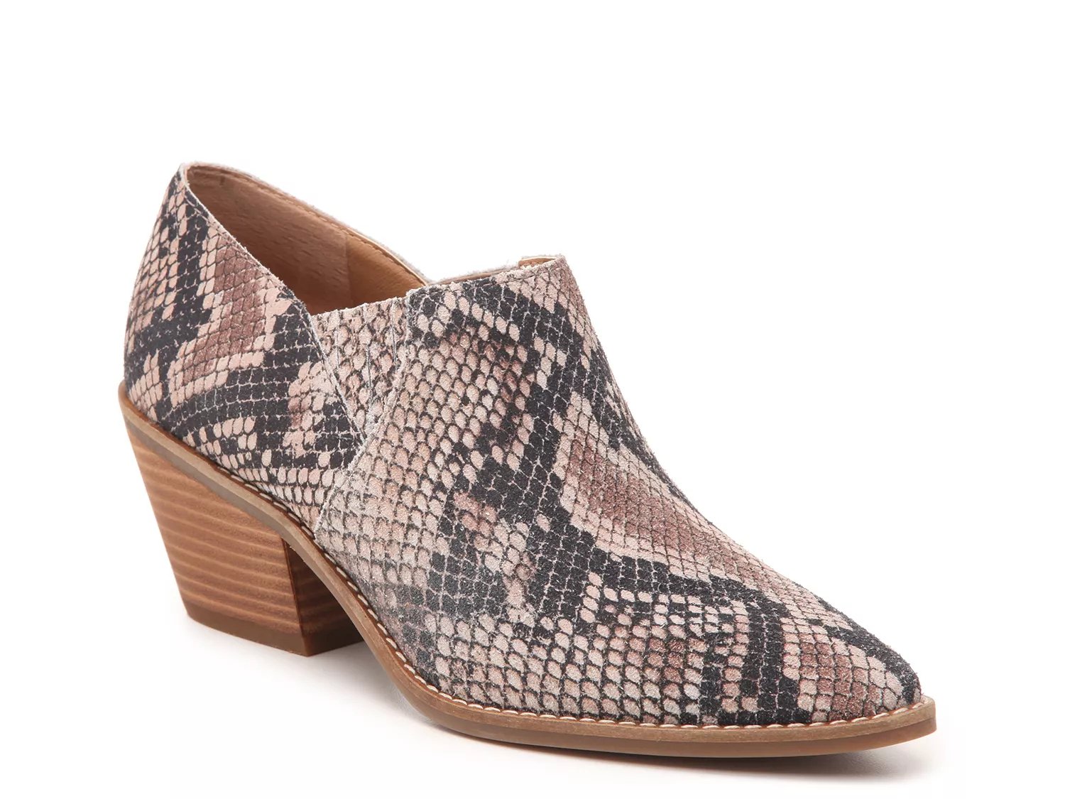 lucky brand snake print booties