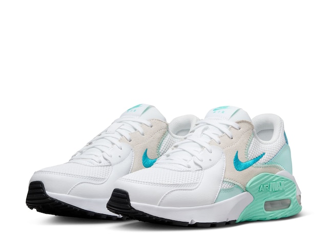 Nike Women's Air Max 90 Shoes, Size 8, White/Grey/Teal
