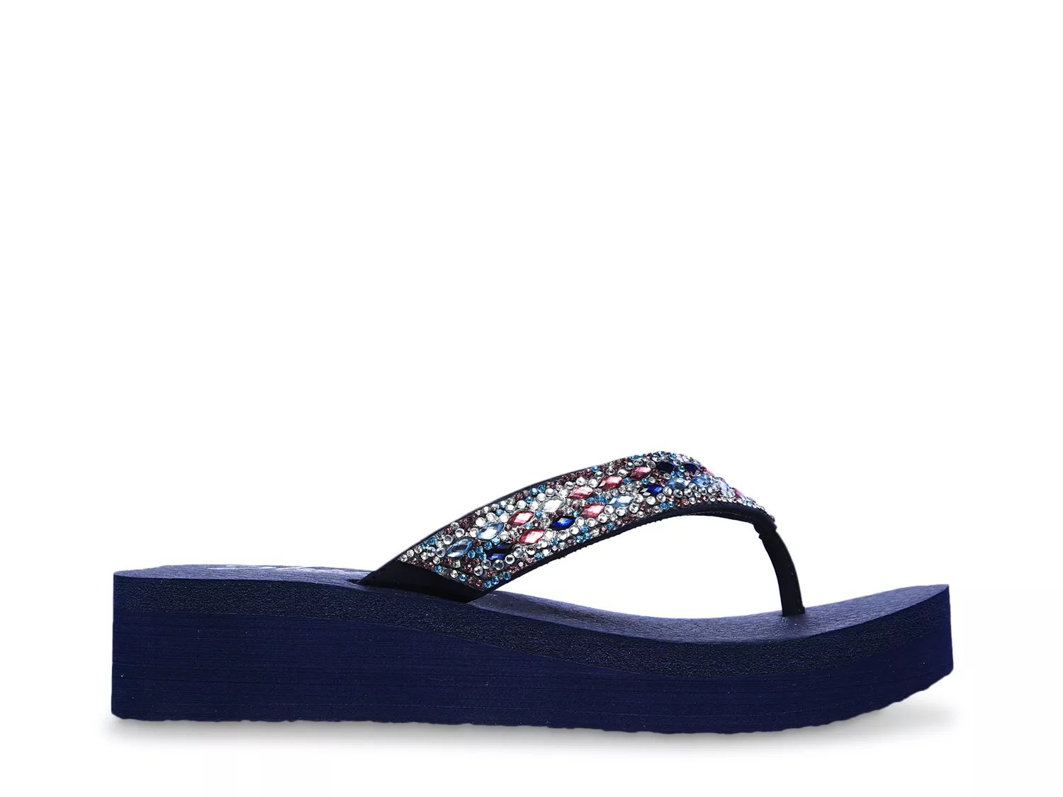 skechers cali vinyasa wedge flip flop