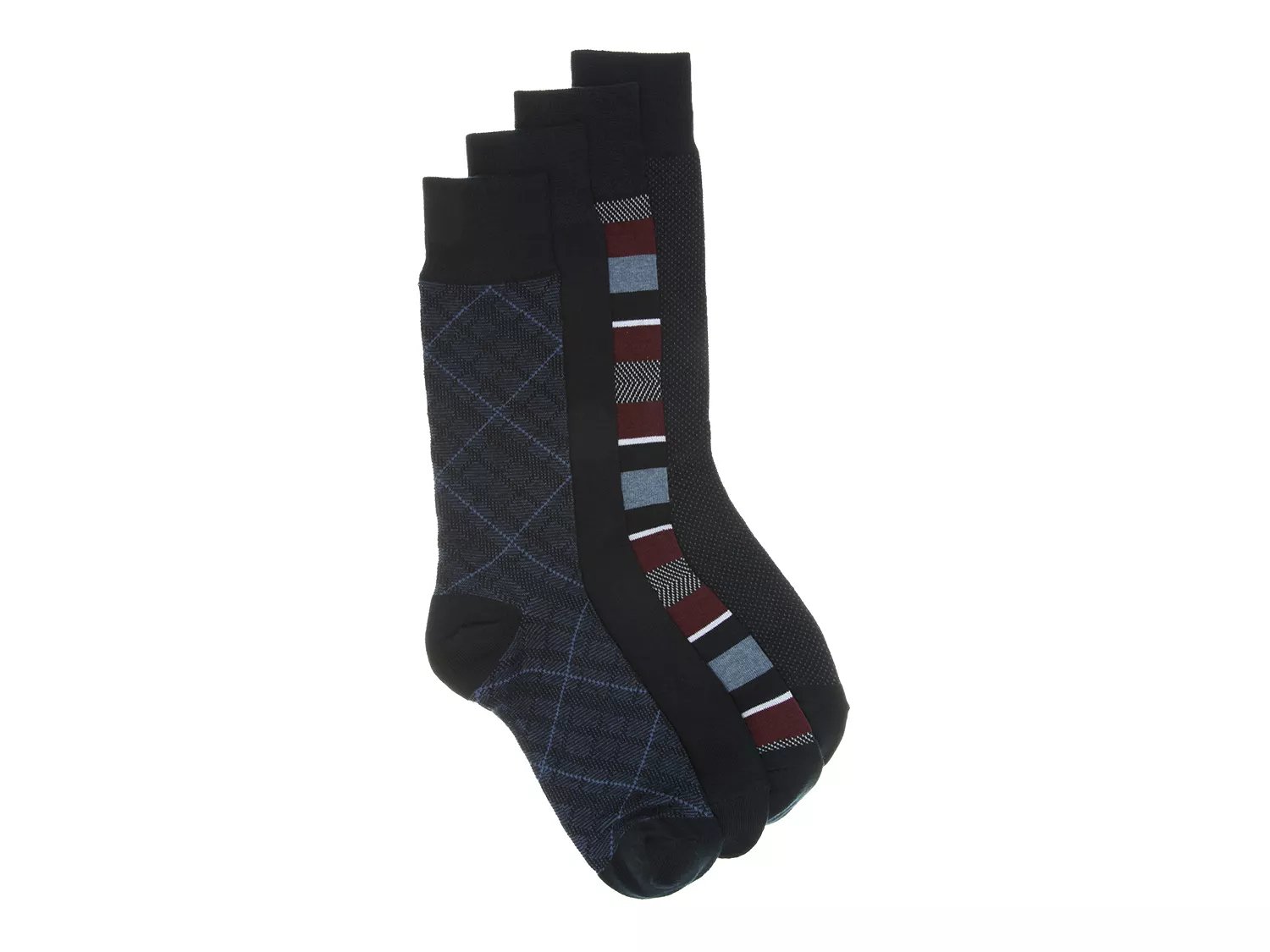  Patterned Men's Crew Socks - 4 Pack 