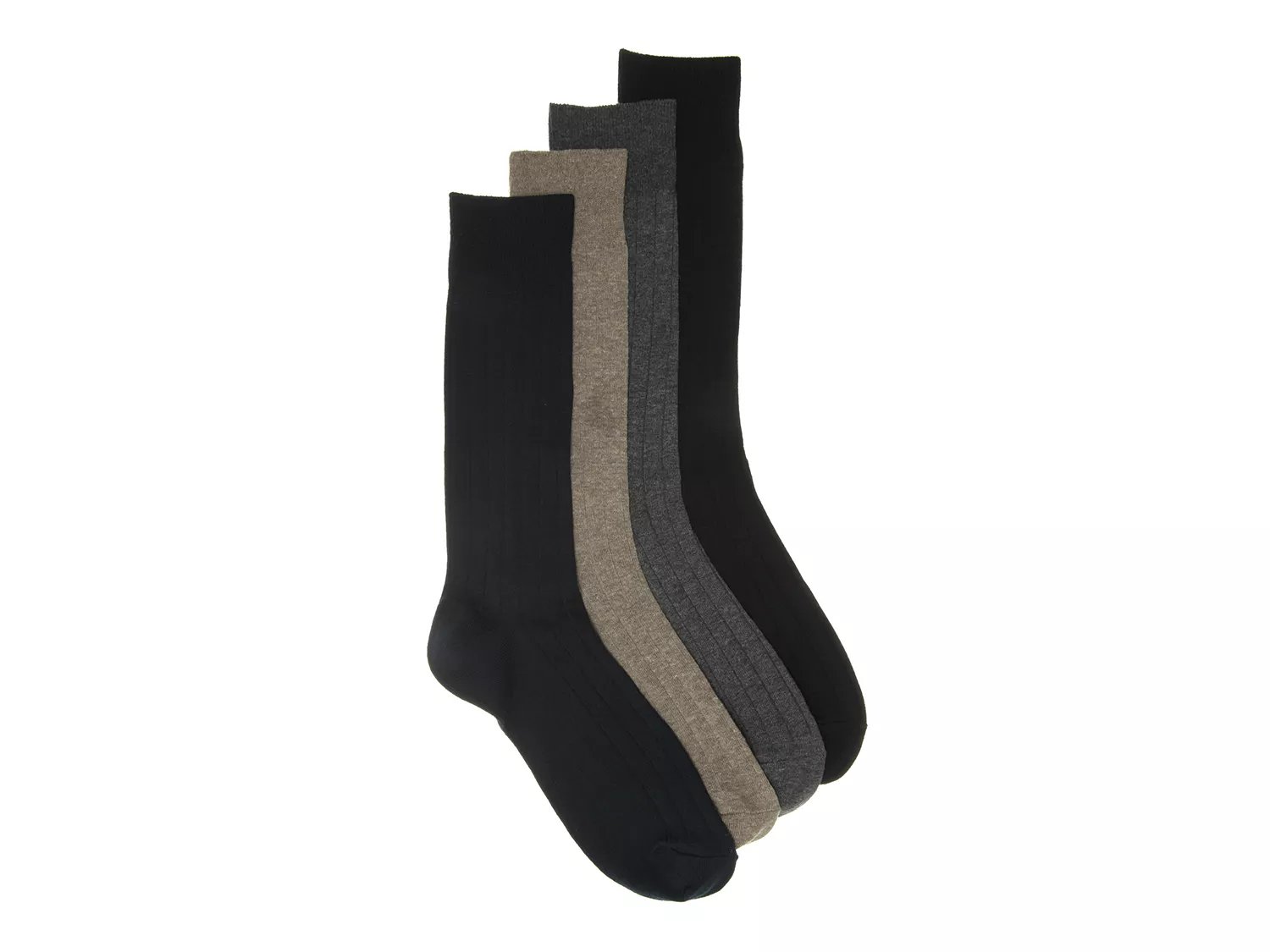  Ribbed Men's Crew Socks - 4 Pack 