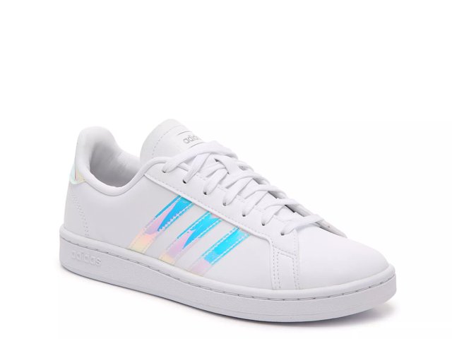 Women's iridescent top adidas shoes