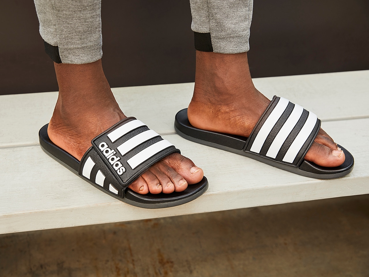 adidas Adilette Comfort Slide Sandal - Men's | DSW