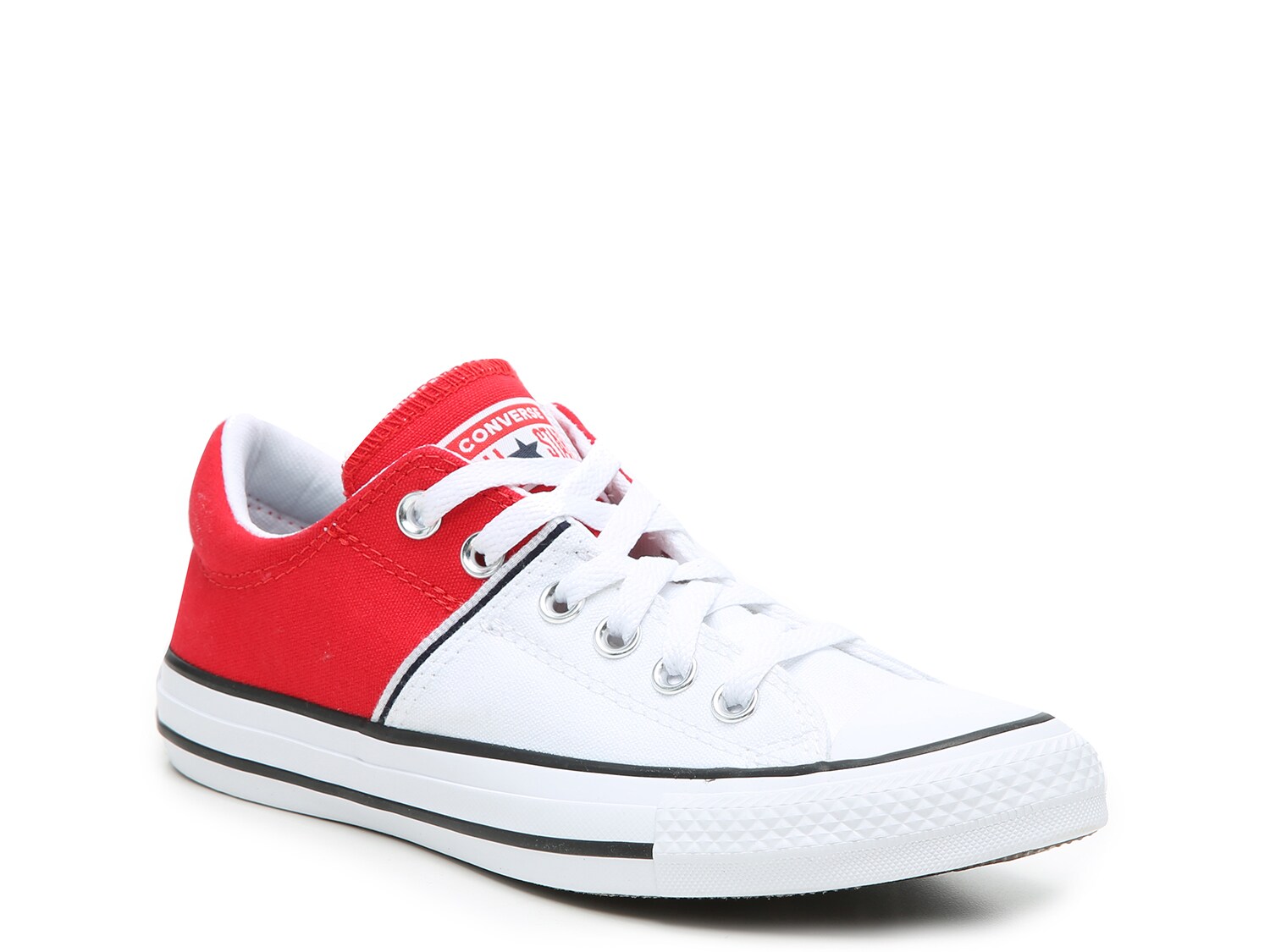red and white converse
