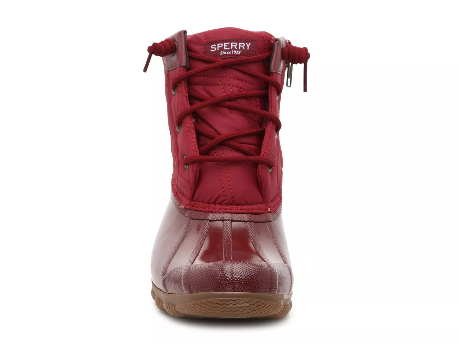 burgundy sperry duck boots