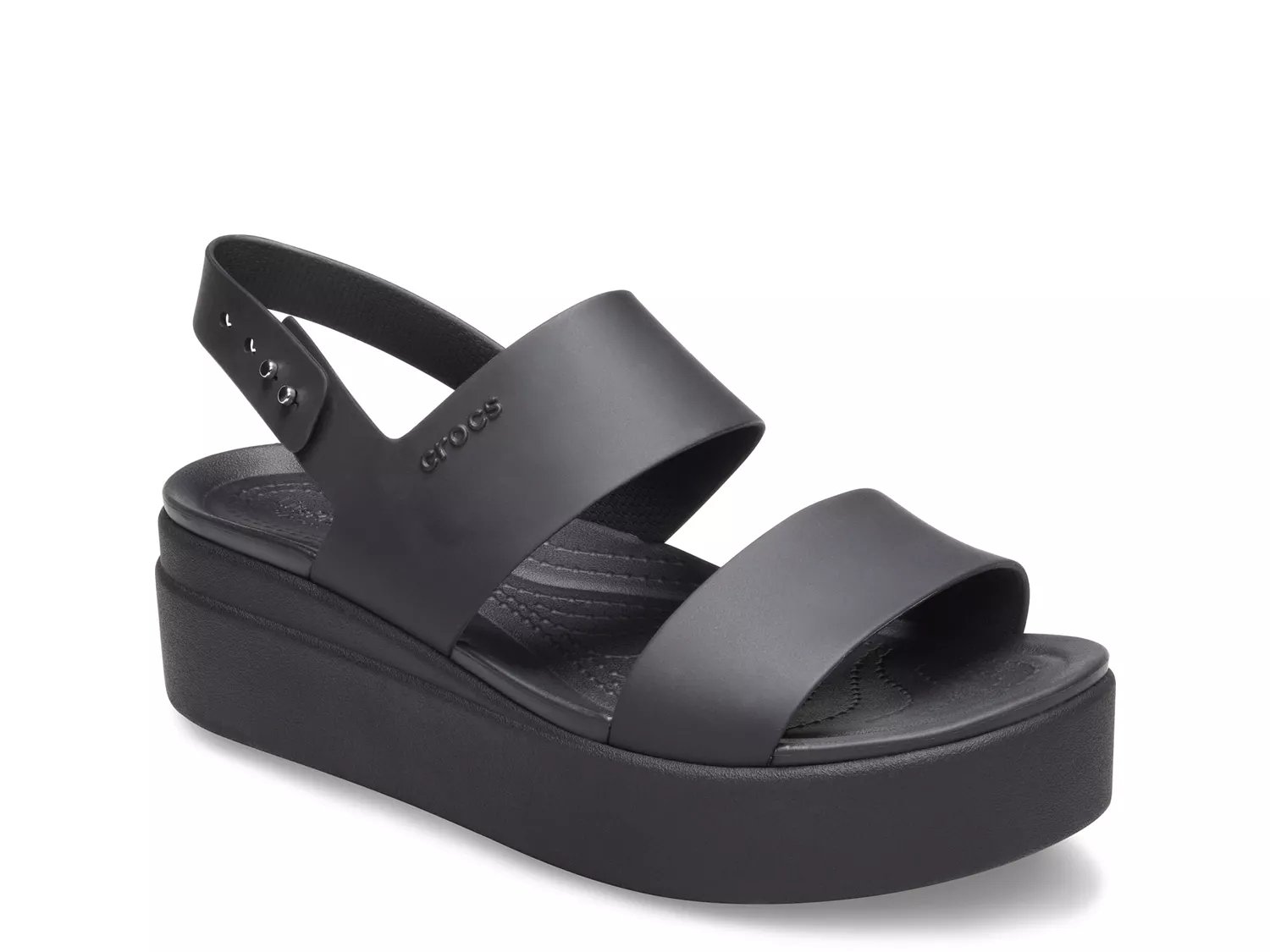 Crocs leather clearance wedge