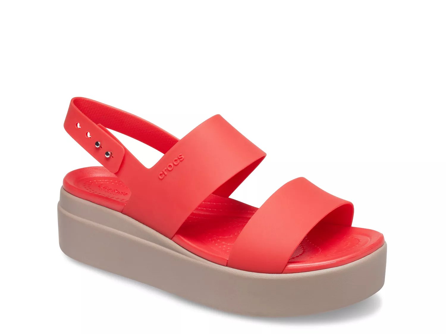 red platform sandals