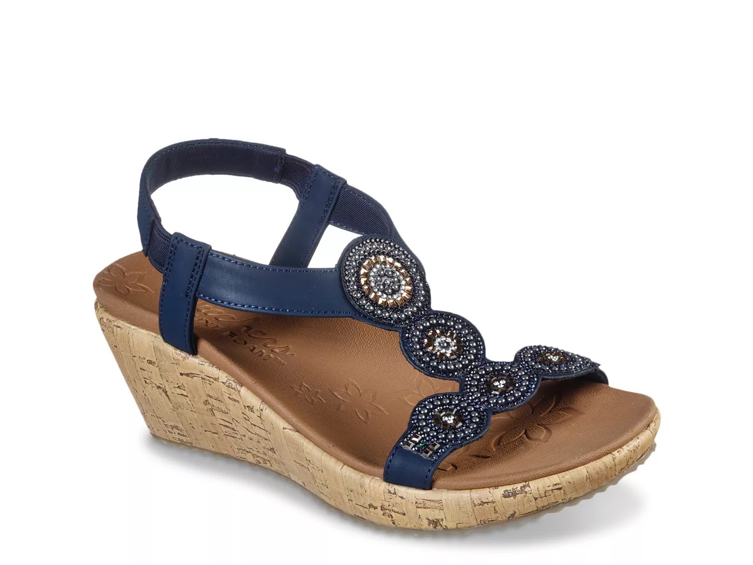 skechers cali women's beverlee wedge sandal