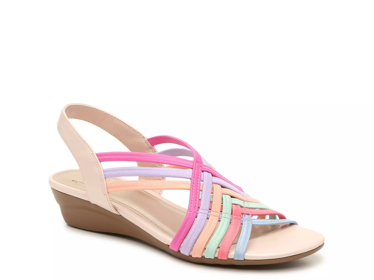 dsw white wedge sandals