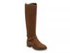 Leigh Wide Calf Riding Boot Cognac Suede view