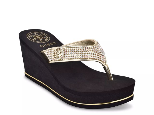 Guess Sarraly Wedge Sandal Free Shipping DSW