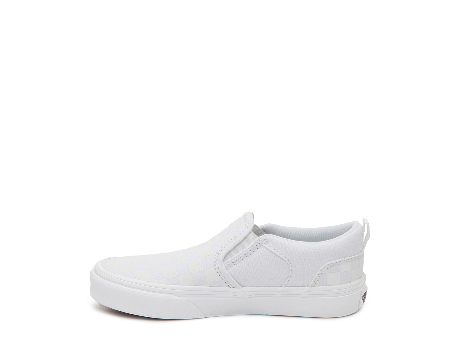 vans plain white slip on