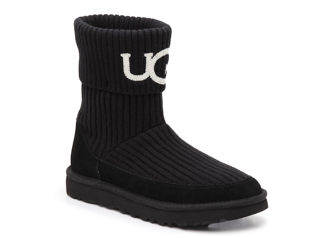 Syndicaat Plunderen Hoge blootstelling UGG Knit Logo Bootie - Free Shipping | DSW