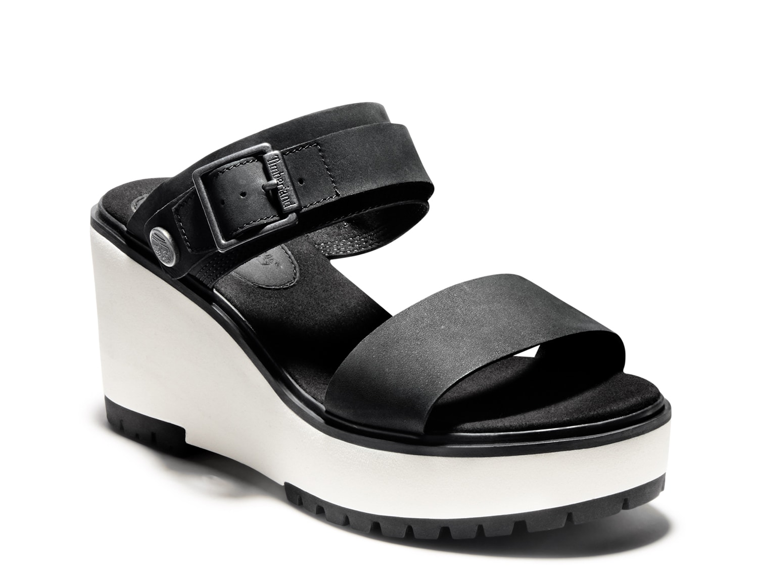 black foam platform sandals