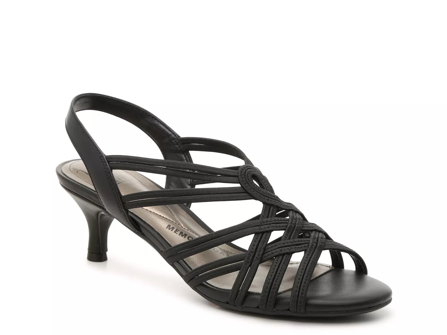 dsw black sandals heels