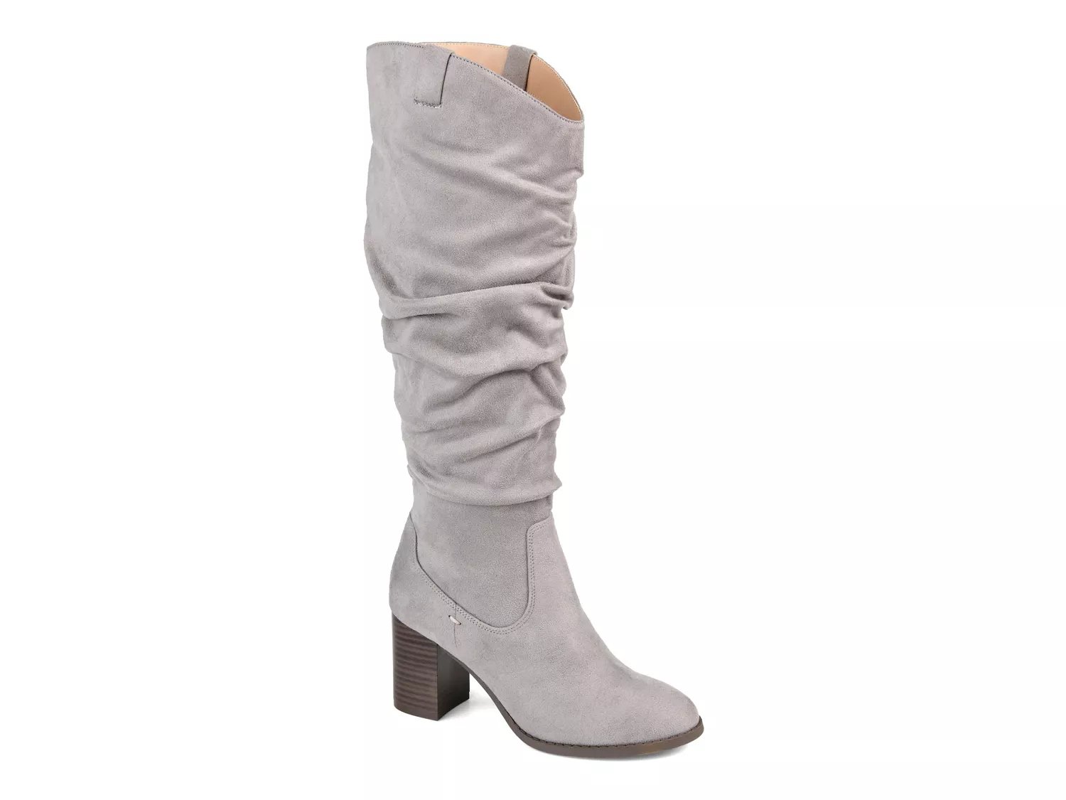 Journee Collection Wide Width Aneil Extra Wide Calf Boot | Women's | Grey | Size 9 | Boots | Slouch