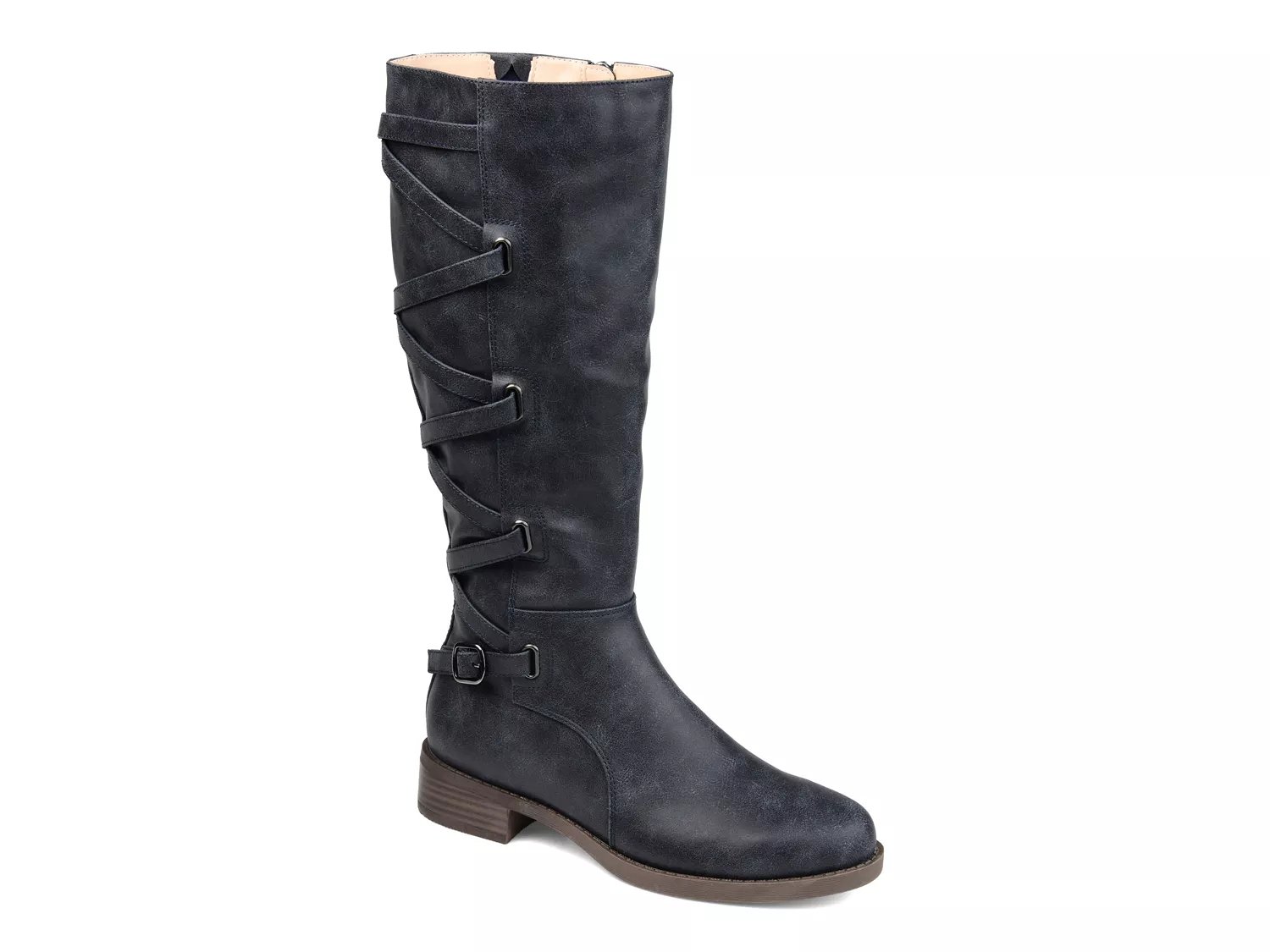 dsw black leather booties