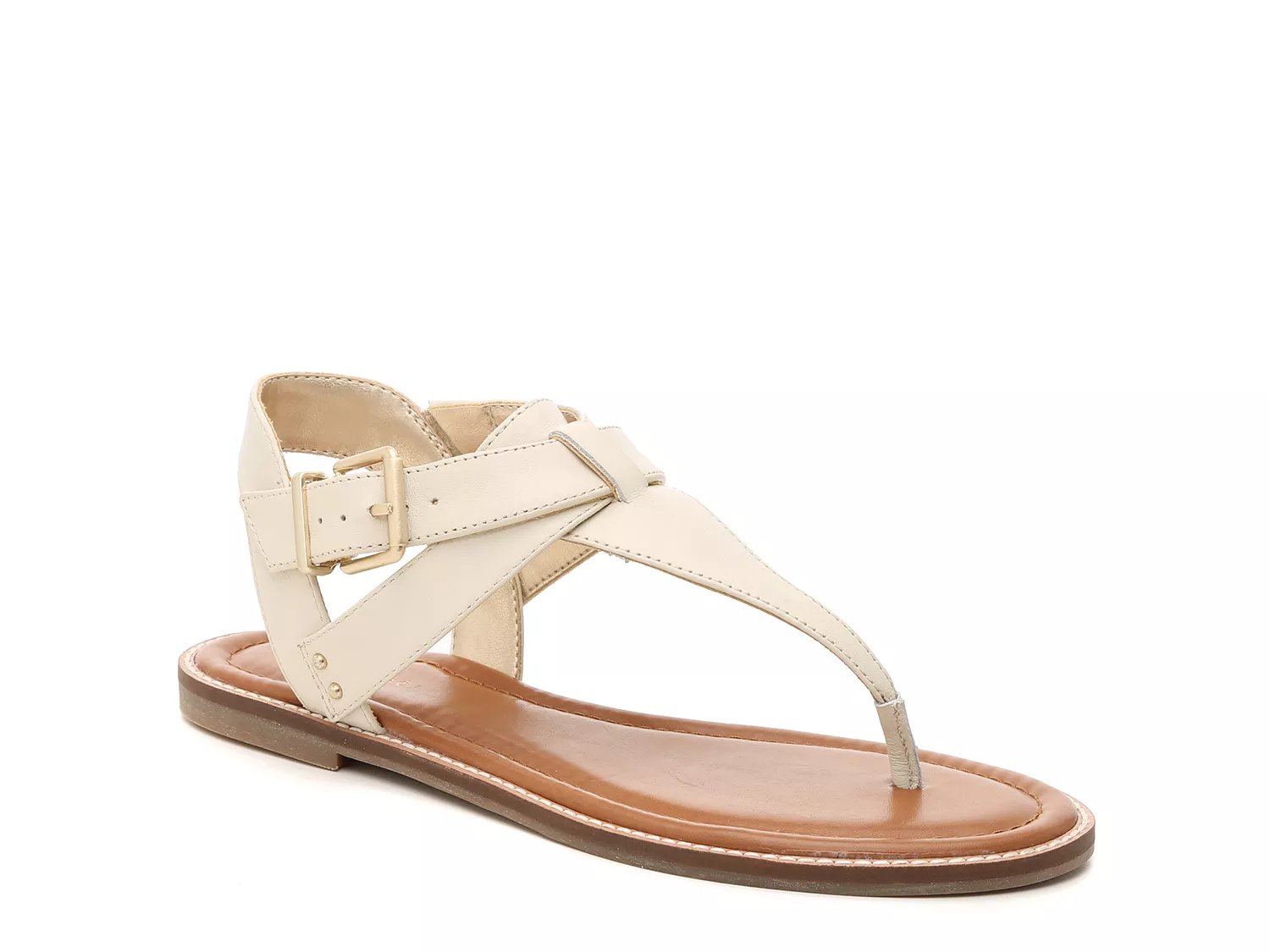 white t strap sandals