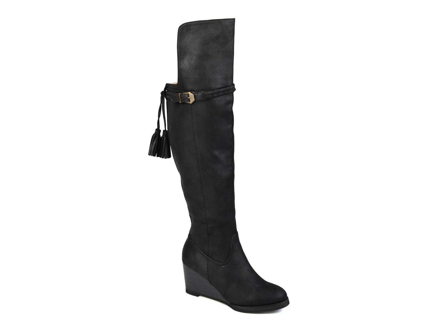  Jezebel Wide Calf Over The Knee Wedge Boot 